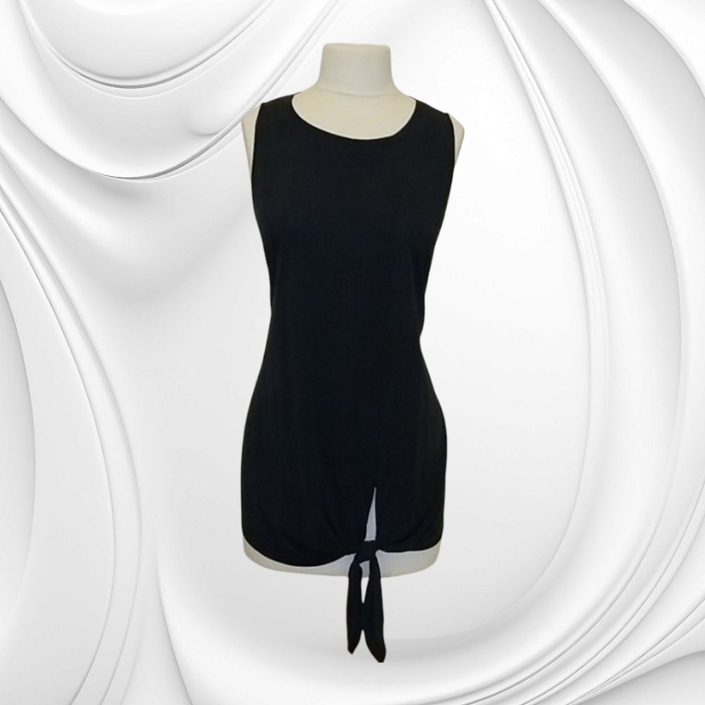 Time and Tru Dark Grey Sleeveless Tie-Front Top *11.8